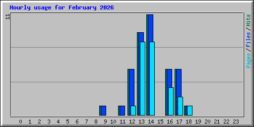 Hourly usage for February 2026