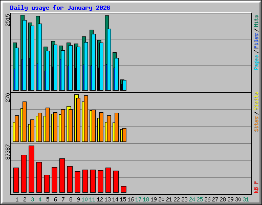 Daily usage for January 2026