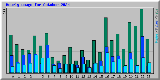 Hourly usage for October 2024