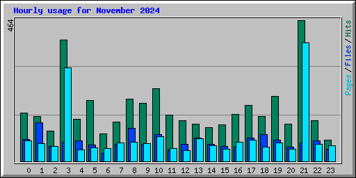 Hourly usage for November 2024