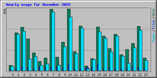 Hourly usage for December 2025