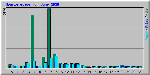 Hourly usage for June 2026