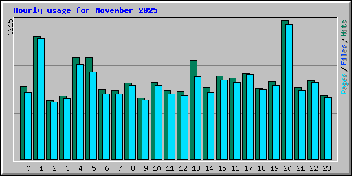Hourly usage for November 2025