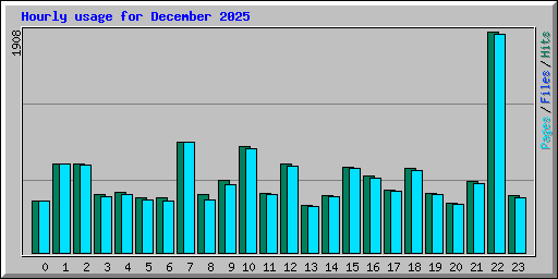 Hourly usage for December 2025