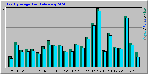 Hourly usage for February 2026