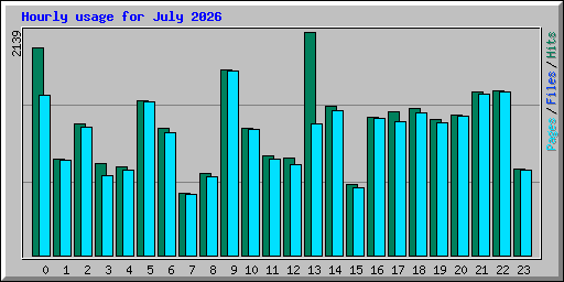 Hourly usage for July 2026